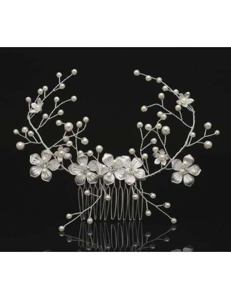 Aplique flores rodio
