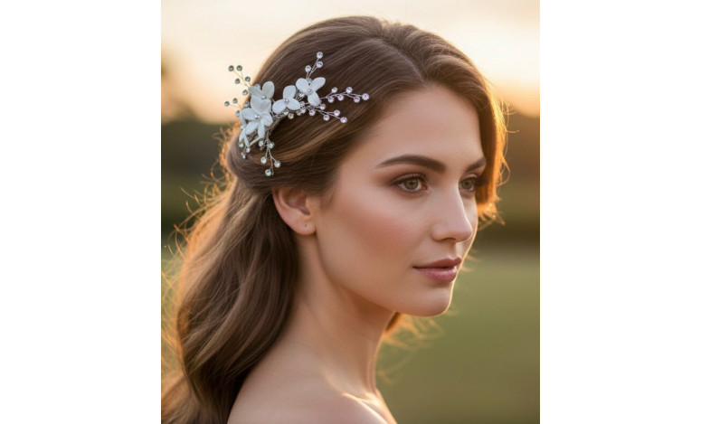 Aplique flores nácar