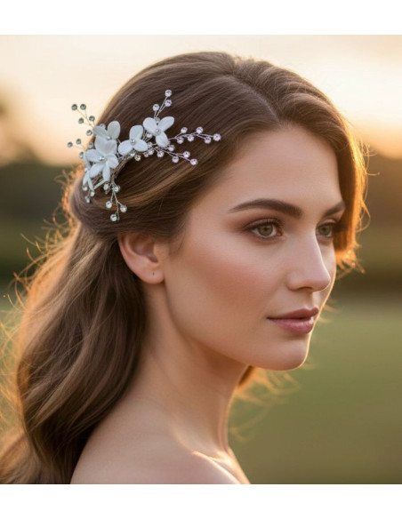 Aplique flores nácar