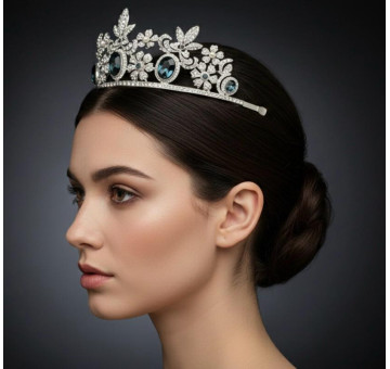 Tiara zafiros plata 2