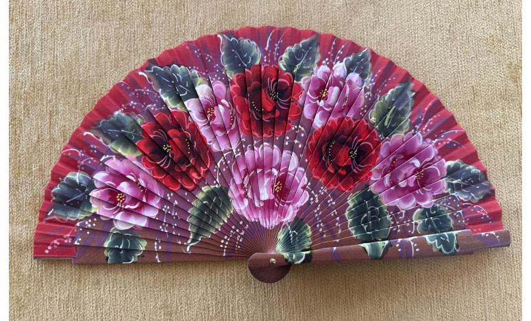 Abanico bolso flores