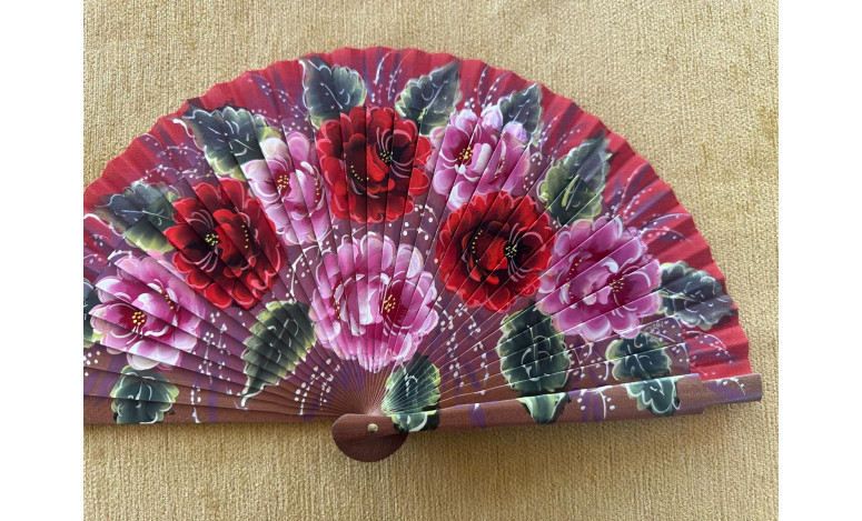 Abanico bolso flores