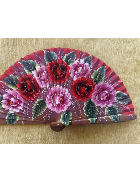 Abanico bolso flores