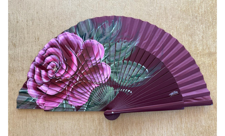 Abanico rosa grande