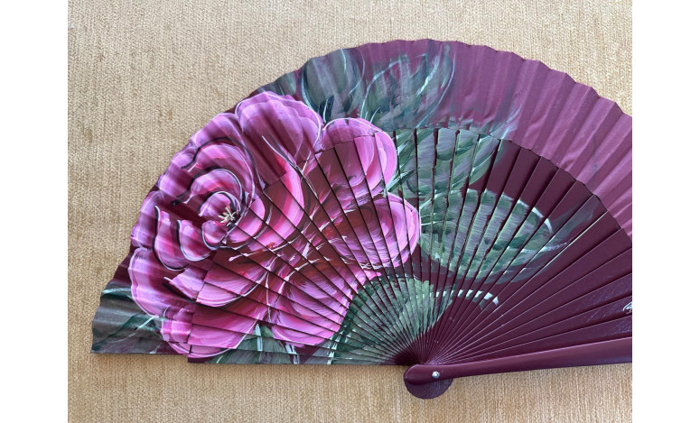 Abanico rosa grande