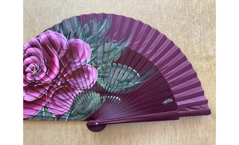 Abanico rosa grande
