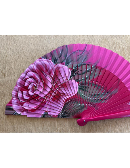 Abanico rosa grande