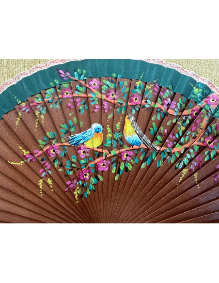 Abanico bolso pájaros