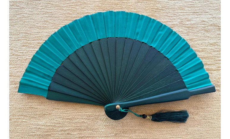 Abanico mini seda liso con funda