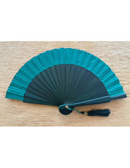 Abanico mini seda liso con funda