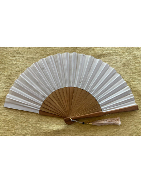 Abanico seda liso con funda