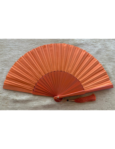 Abanico seda liso con funda