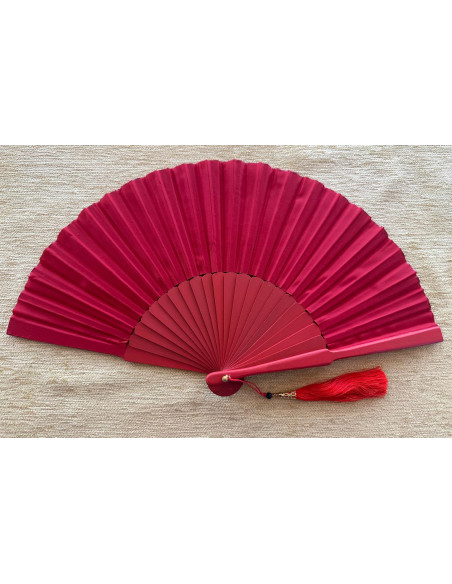 Abanico seda liso con funda