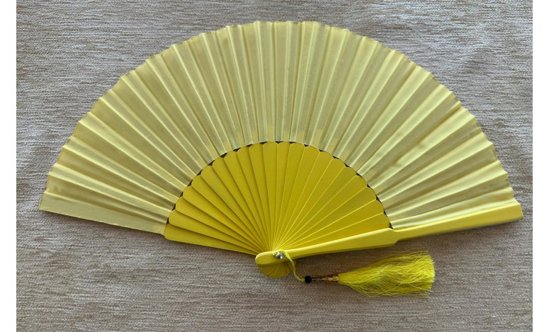 Abanico seda liso con funda