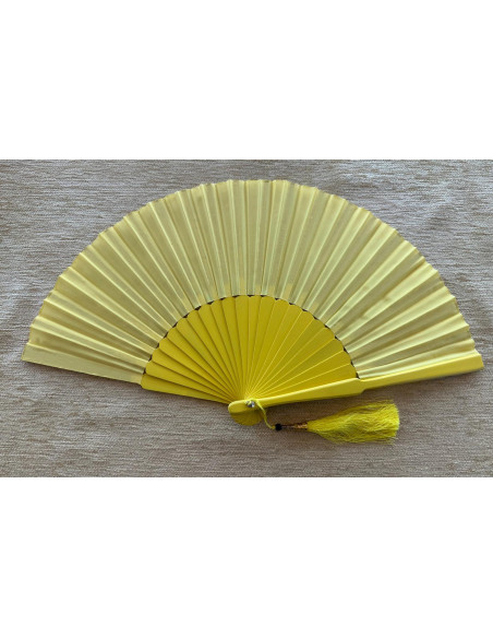 Abanico seda liso con funda