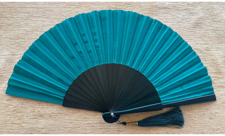 Abanico seda liso con funda