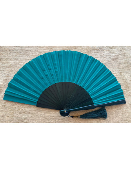 Abanico seda liso con funda