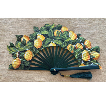 Abanico seda limones 2