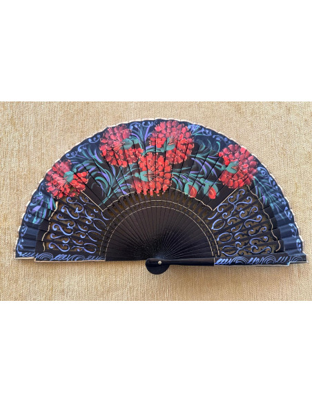 Abanico bolso calado flores