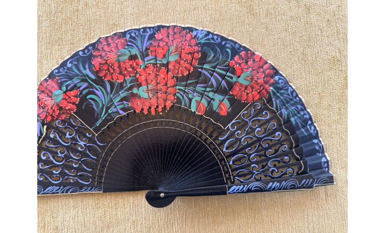 Abanico bolso calado flores