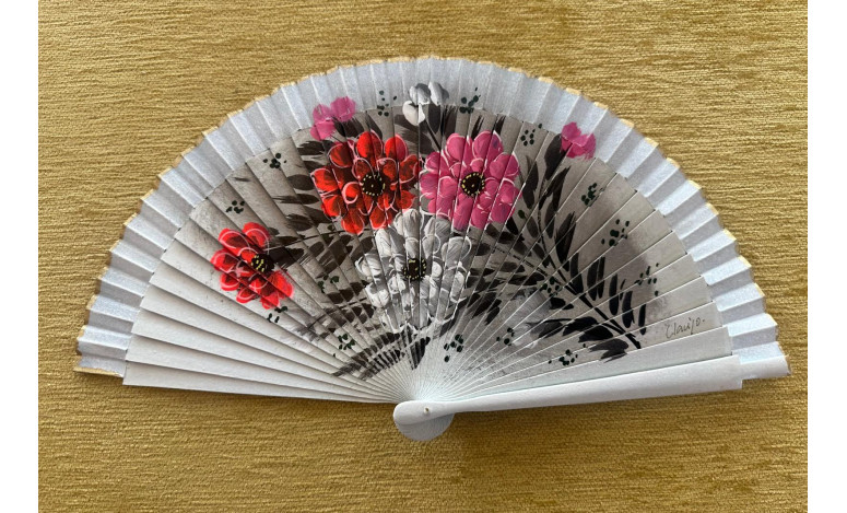 Abanico bolso flores