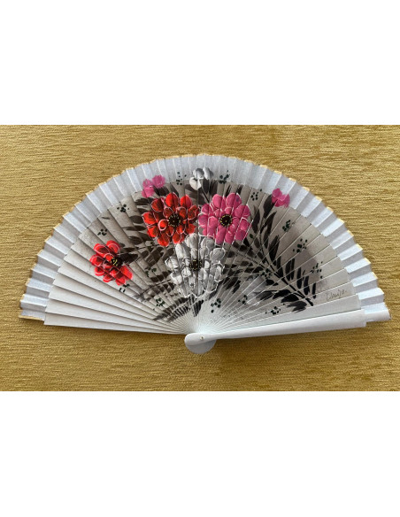 Abanico bolso flores