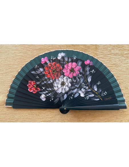 Abanico bolso flores