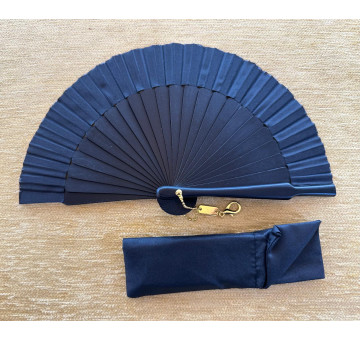 Abanico mini seda negro