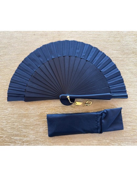 Abanico mini seda negro