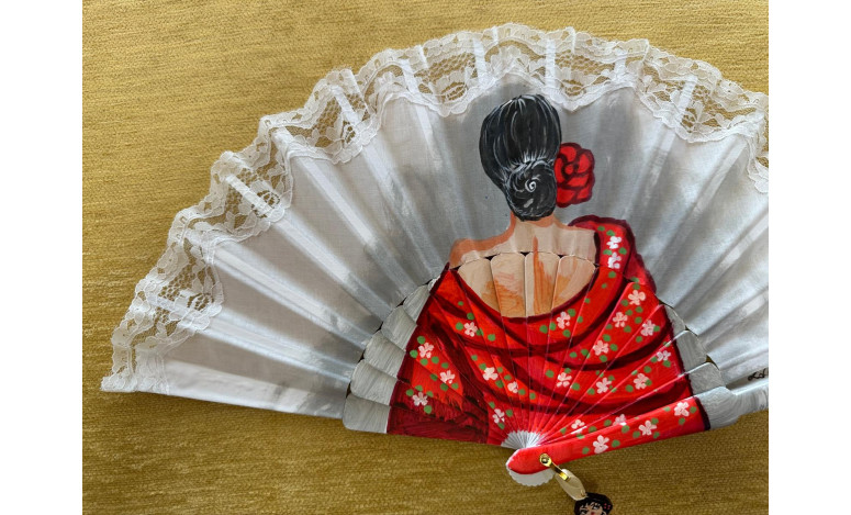 Abanico flamenca con encaje