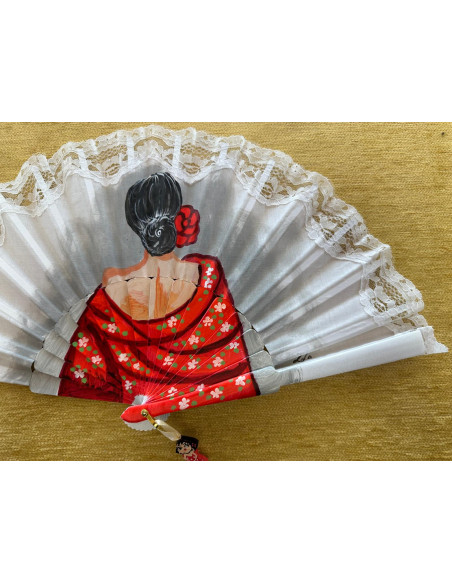 Abanico flamenca con encaje