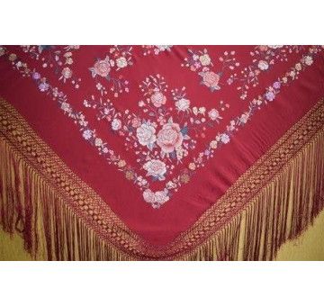 Mantón mano seda 140cm 2