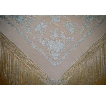 Mantón mano seda 140cm 2