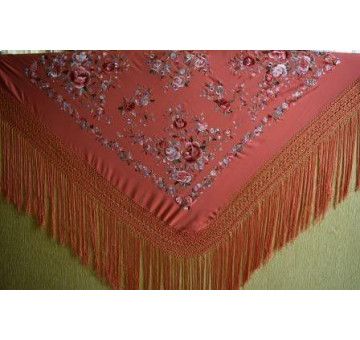 Mantón mano seda 140cm 2