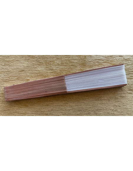 Abanico liso tela marfil