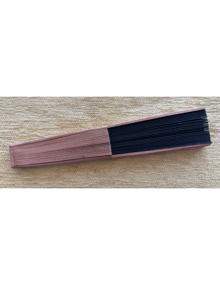 Abanico liso tela negra