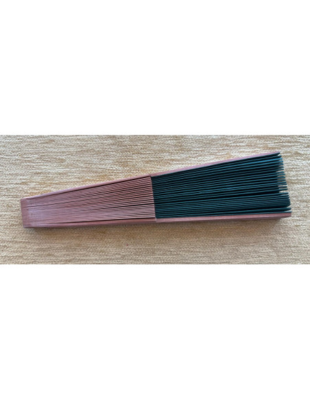 Abanico liso tela verde
