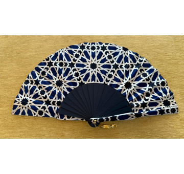 Abanico seda arabesco 23cm 2