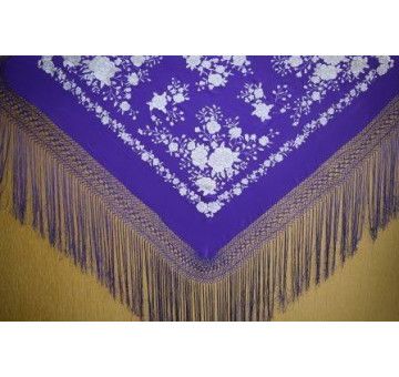 Mantón mano seda 140cm 2