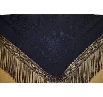 Mantón mano seda 140cm 2
