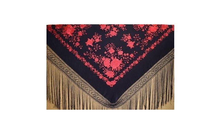 Mantón mano seda 140cm