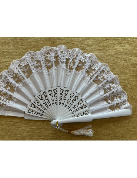 Abanico novia calado