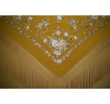 Mantón mano seda 140cm 2