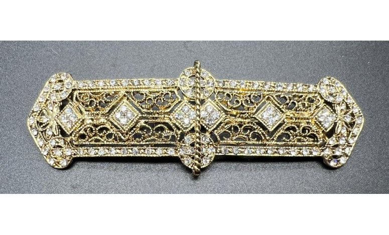 Broche mantilla rodio