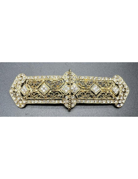 Broche mantilla rodio