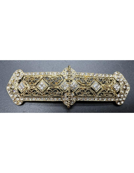 Broche mantilla rodio