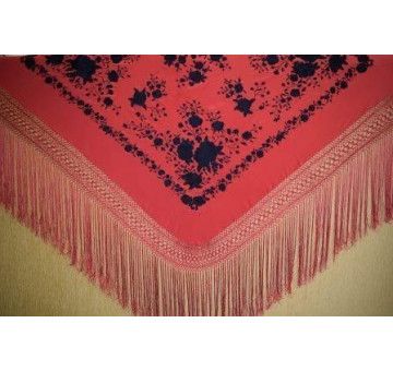 Mantón mano seda 140cm 2