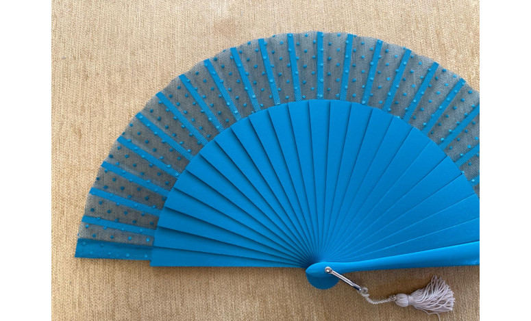 Abanico tul plumeti colores