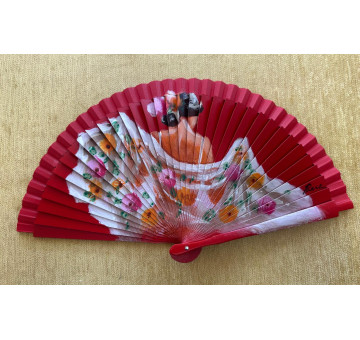 Abanico flamenca mantón