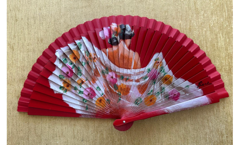 Abanico flamenca mantón
